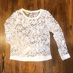 Chelsea28 Lace Long Sleeve Top